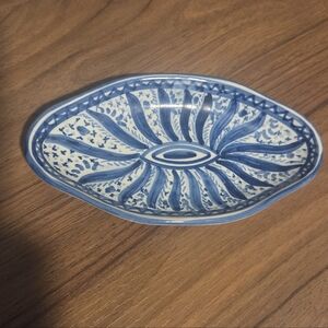 Blue and White Ceramic Dish